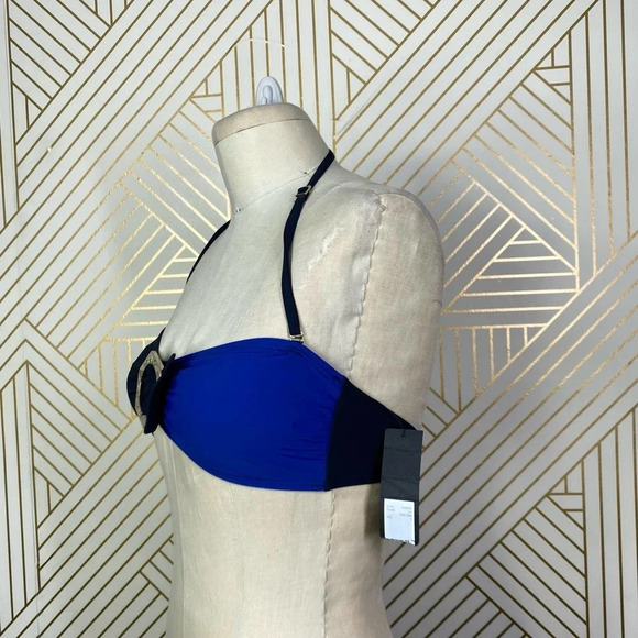 Marc‎ by Marc Jacobs Broken Solids Bandeau Bikini Top Two Toned Blue Size US XS - Picture 7 of 12